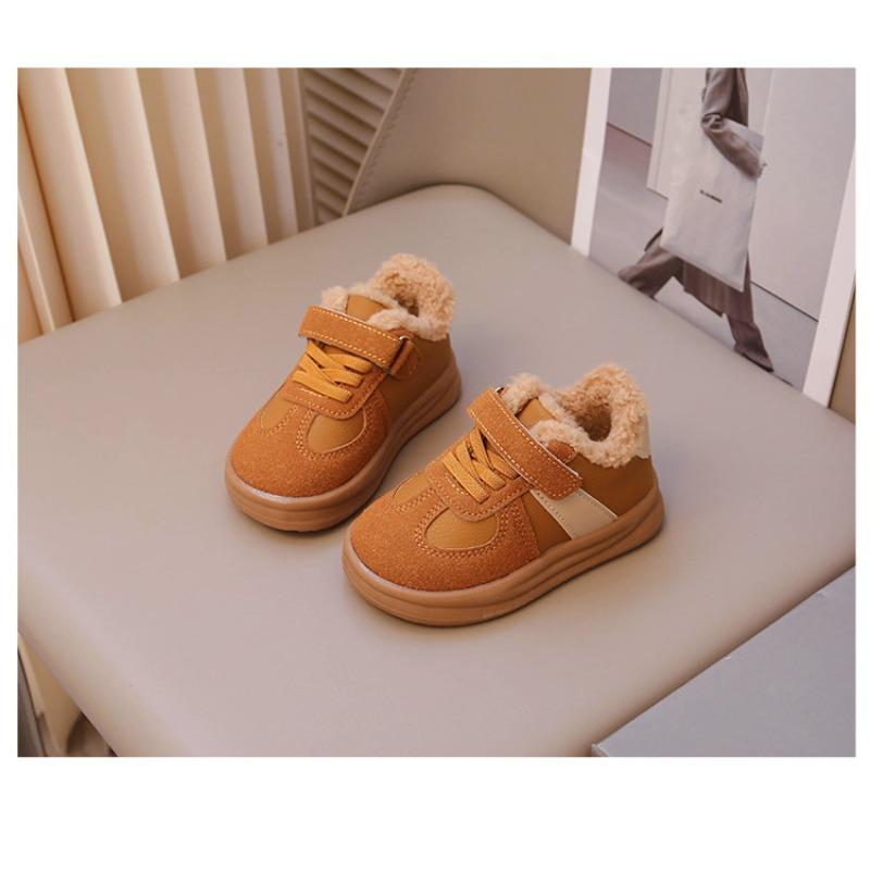 Korean Version of Children's Cotton Shoes Winter New Boys' Lamb Wool Velvet Warm Winter Shoes Girls' Baby Two Cotton Shoes