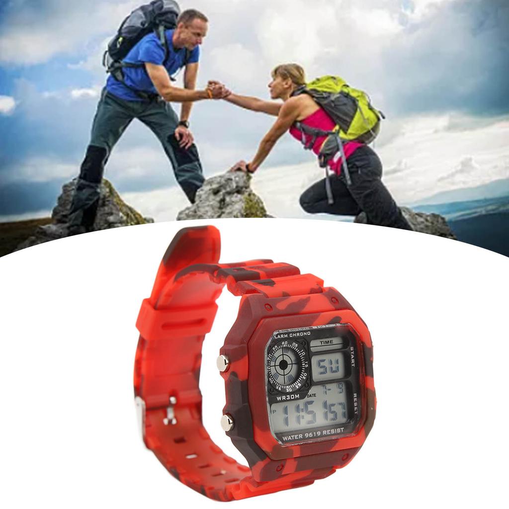 Digital Watch Multi Function Fashion   Luminous Waterproof Outdoor Sports Chronograph Watch