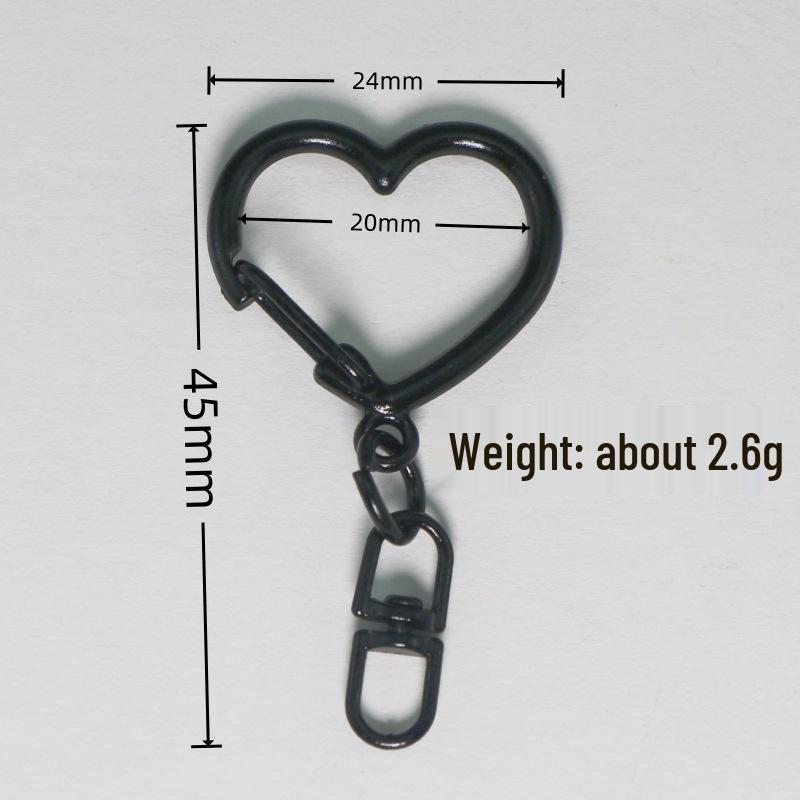 Heart-Shaped Painted Keychain - Handmade DIY Jewelry & Bag Pendant with Perler Beads.