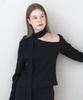 Kathrin Asymmetrical Muffler Knit (Black)