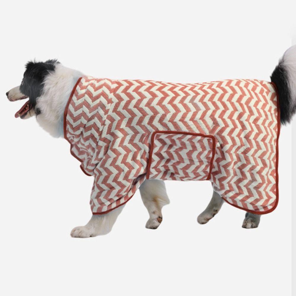 Keeping Warm Dog Bath Robe Super Absorbent Dog Drying Coats Indoor Outdoor Use