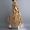 DIMANAF New 2026 Women Plus Size Summer Beach Sundress Loose Casual Maxi Lady Floral Print Dress Long Dress