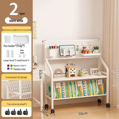 Mobile Bookshelf Storage Rack