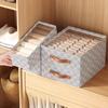 7/16/24 Grid Underwear Storage Box Cotton Linen Clothing Bra Cabinet Drawer Sock Storage Box Wardrobe Clothes Divider