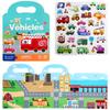 Reusable Bubble Sticker Book Set - 6 Themed Portable Activity Books Perfect for Kids' Imaginative Play and Fine Motor Skills