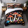 Mushroom Plant Three-Piece Quilt Cover 3D Digital Printing Quilt Cover Bedding Home Textiles