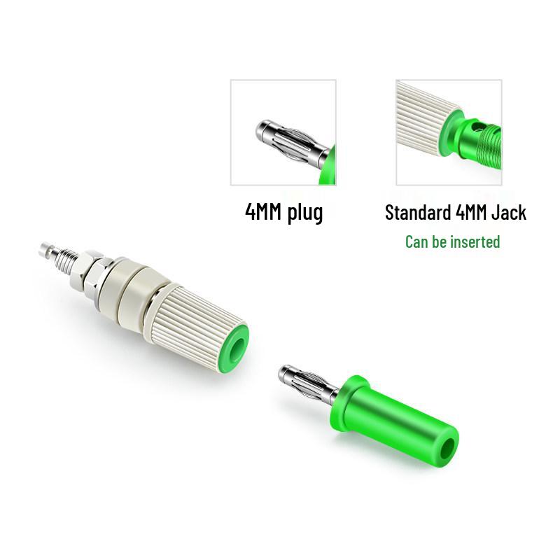 Jack Banana 4mm Laiton Nickelé Tête Lanterne pour Instruments Industriels