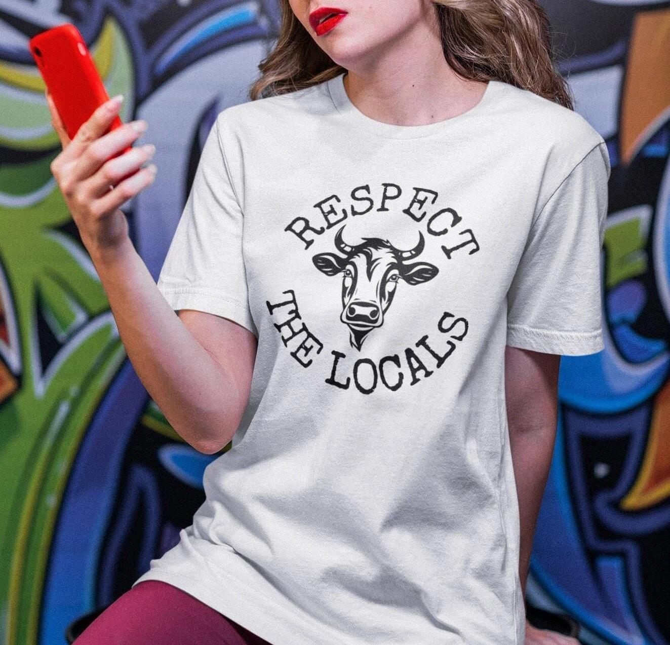 Respect the Locals Cow Shirt L