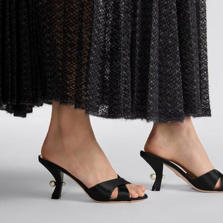 Fashion Brand New Pearl Strange Style Roman Sandals European American Summer Fashion Shows Sexy 6.5cm High Heel Women's Shoes Size 45