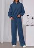 Europe, America and foreign trade 2025 autumn and winter fashion leisure sports suit zipper long-sleeved sweater wide-leg pants two-piece set women