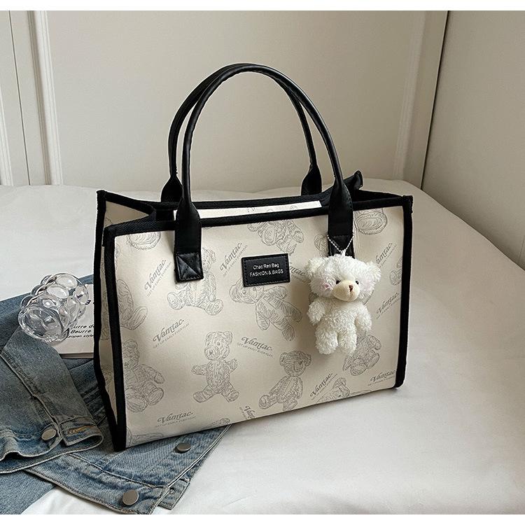 2026 Lightweight Large Capacity Canvas Tote for Moms & Kids Outings