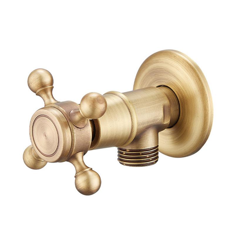 

Антикварный латунный треугольный клапан для управления водой, водопроводный кран для ванной комнаты, 1/2*1/2 латунные угловые клапаны, YT-5182