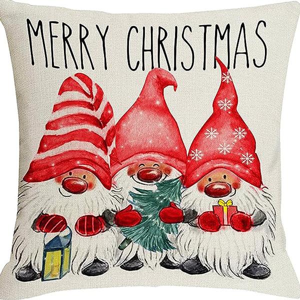 Christmas Cartoon Pillowcase Set Set of Four Home Living Room Decoration Pillowcase Backrest Pad Car Waist