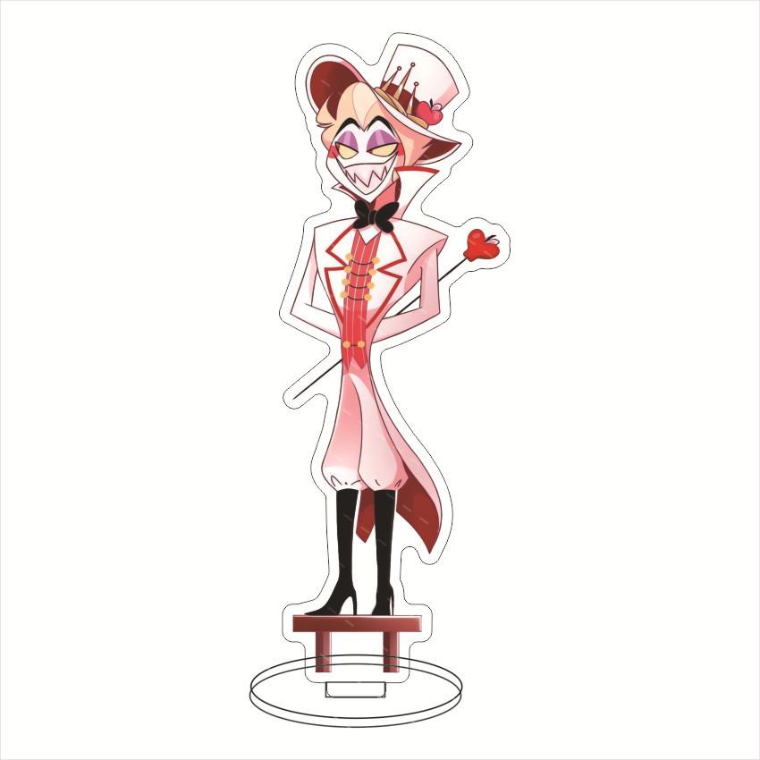 Hazbin El Cute Acrylic Stand Figure Alastor Husk Angel Dust Decorative Ornaments Stand Model Fans Collect Gifts Toys