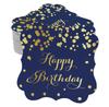 Inkdotpot Real Gold Foil Bracket Shape Paper Hang Tags Happy Birthday Favor Tags Pack Of