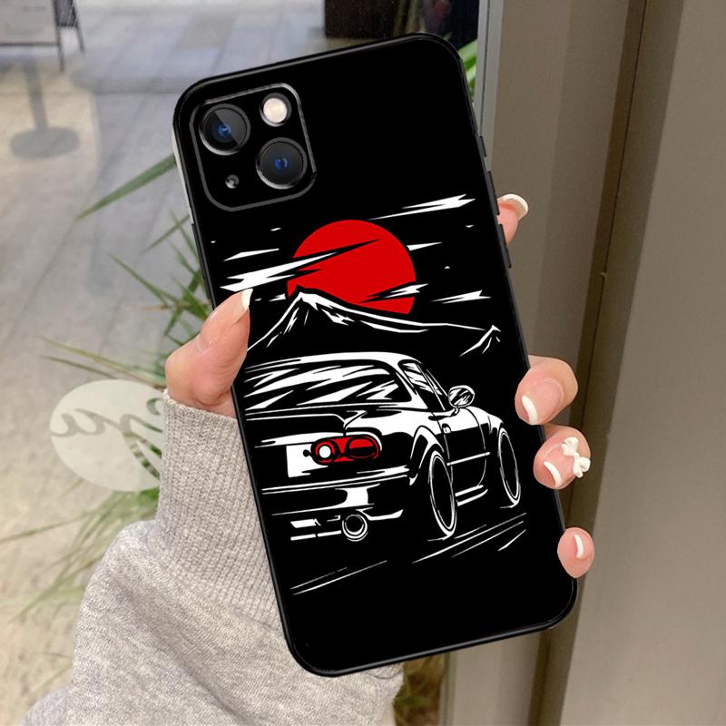 Japan JDM Sports Cars Male Men Case For iPhone 17 Pro Max 16 15 13 12 11 14 Pro Max Plus 13 12 Mini 16e 17 Air Back Cover