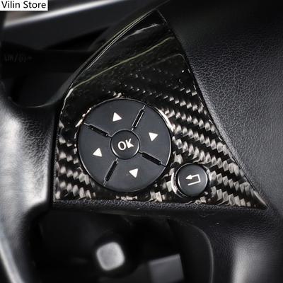 Pour Mercedes W204 2007-10 Classe C Modification de Voiture Fibre de Carbone Autocollants Boutons Intérieurs Volant Boutons de Voiture