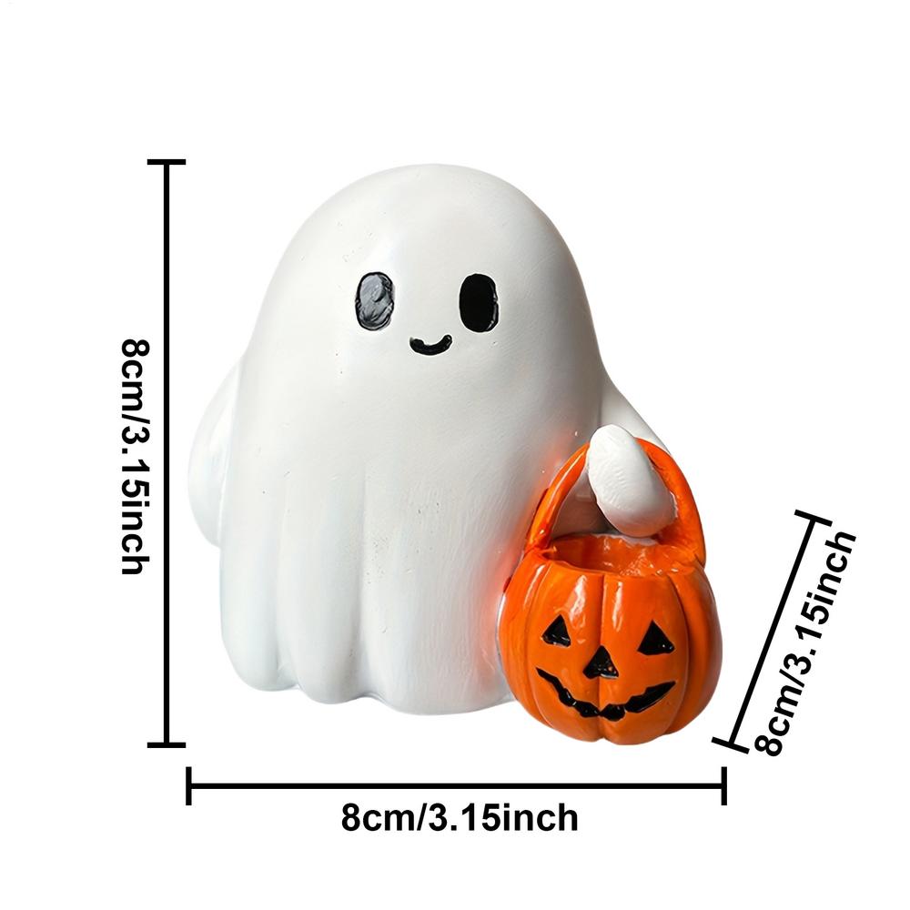 

Halloween Night Light Bedside Lamp Ghost with Pumpkin Home Decoration Table Accessories for Bathroom Kitchen Study Reading