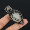Selenite & Labradorite Jewelry, Handmade Gemstone Pendant, 999 Copper Wire Wrapped Pendant Antique Jewelry, For Engagement Gift