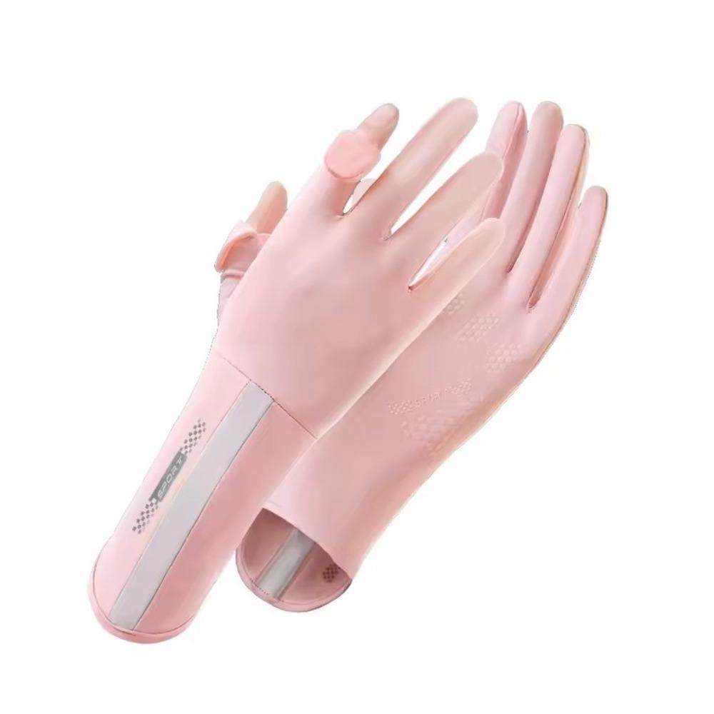 Non-slip Sunscreen Gloves Thin UPF 50 Gloves Fashion Finger Touch Screen Gloves  Summer