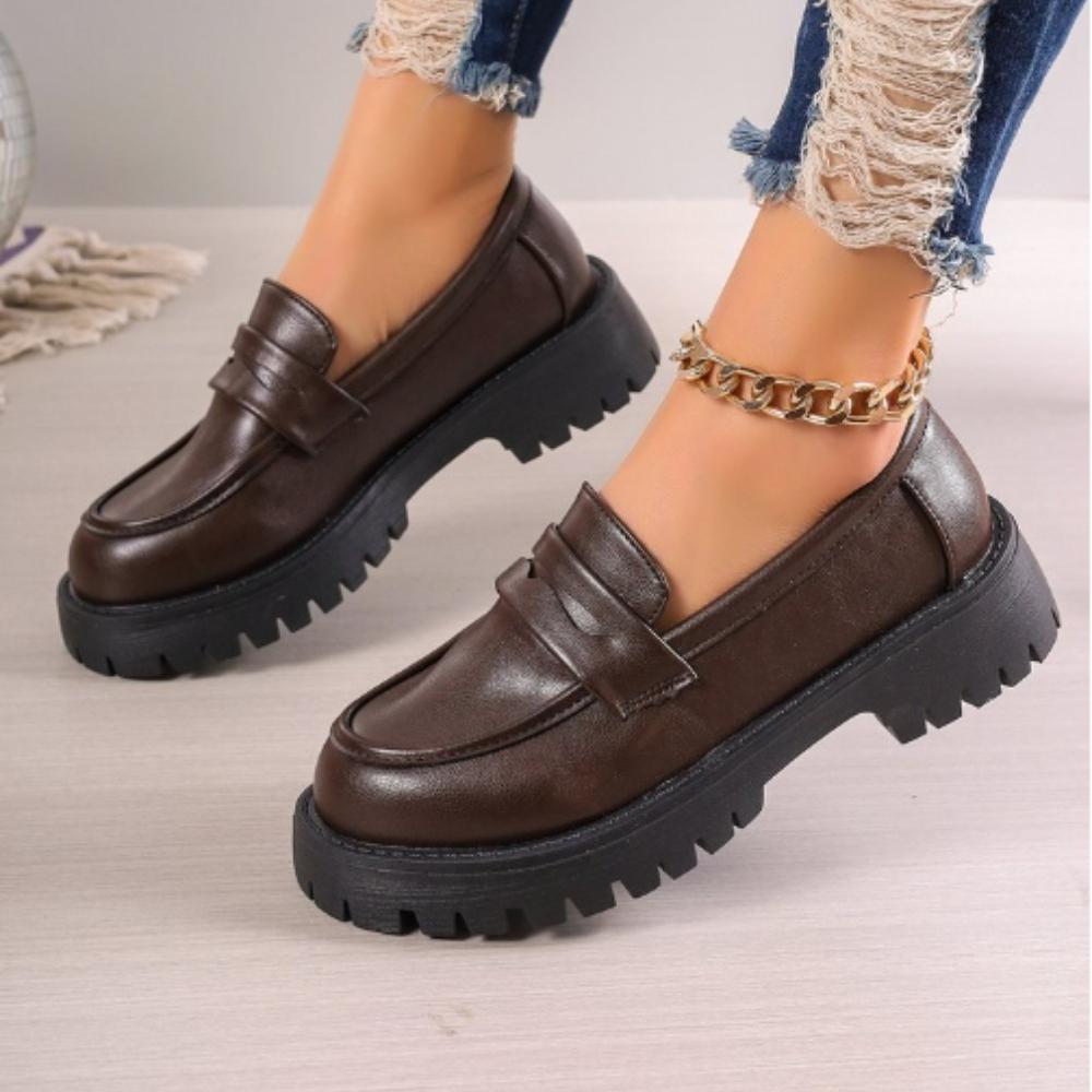 Fashion 2024 Shoes Women Plus Size Loafers Women British Style Platform Shoes Office Ladies Light Casual Designer Shoes Zapatos De Mujer