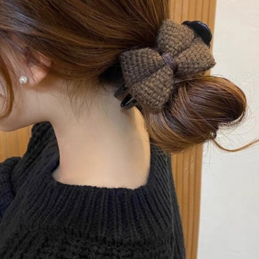 New Arrivals Open Run Ribbon Clip Knit Half Up Hairpin