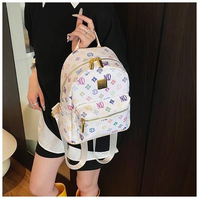 Double Shoulder Bucket Bag Women's Large Capacity Fashion Outdoor Leisure Travel Bag Soft Leather Backpack School Bag