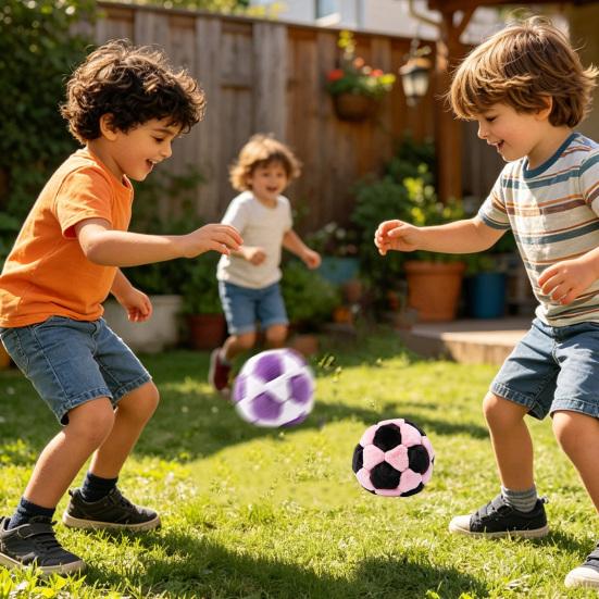Soccer Sandbags, Soft Plush Football Sack with Spiral Fill, Portable Stress Relief Toy for Kids Adults for Outdoor Fun Foot Coordination Training