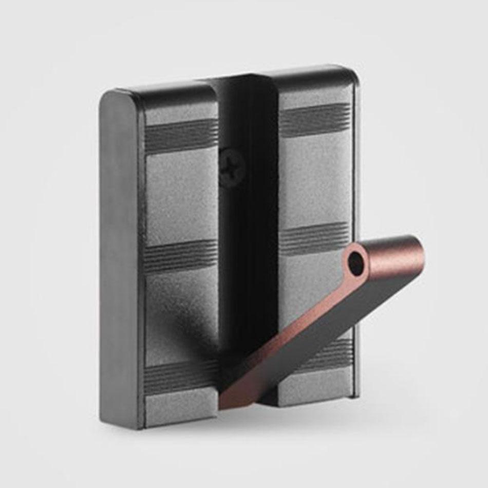 Invisible Folding Wall Hook Black Sliver Gold Aluminum Hallway Bathroom Lavatory Door Clothes Towel Storage  1 2 3 4 5 6 Hooks