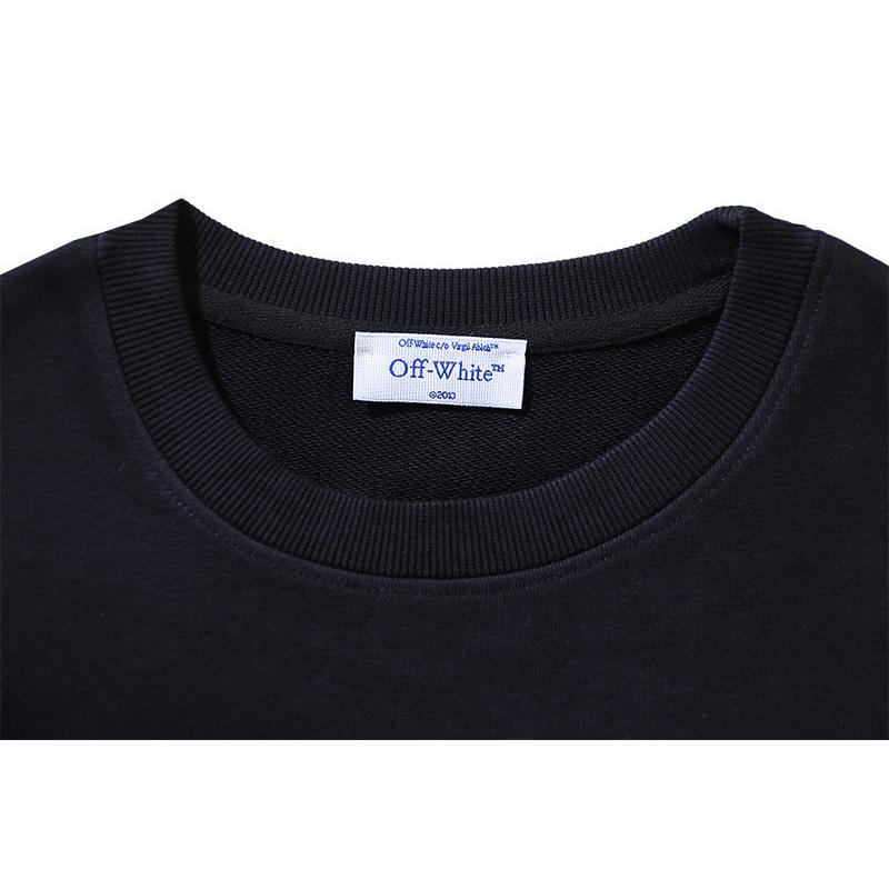 1273 Off-White New Oil Painting Pleated Art Printed Men's and Women's Round Neck Hoodies for Autumn and Winter 2026