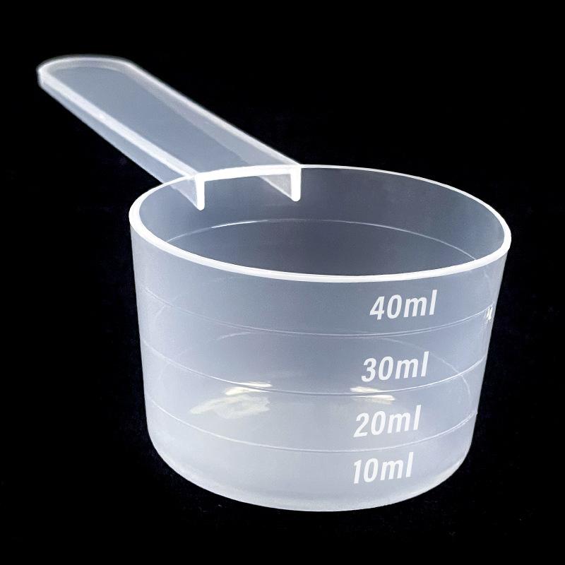 

Flat Bottom Graduated Measuring Spoon 40ml Transparent Plastic, Individually Packaged for Precision Measurement 1pcs