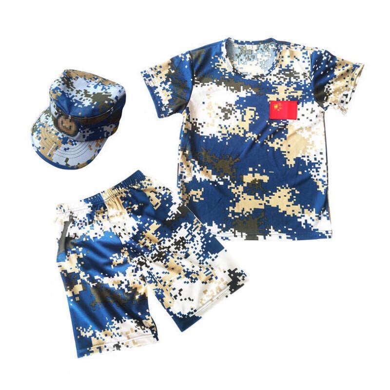 Детский камуфляжный комплект: футболка и шорты для тренировок 170
