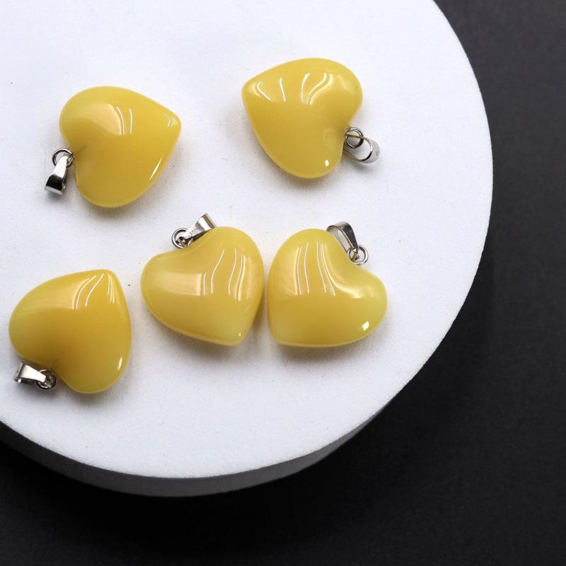 Горячая Распродажа Аметистовый Агатовый Кулон-Сердце - Натуральный Камень 20 мм Аксессуар для Брелока. 20x20x6mm