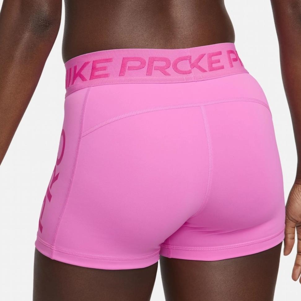 Nike Pro Letter Print High Waist Sports Shorts Women shorts Playful-Pink FN3141-675
