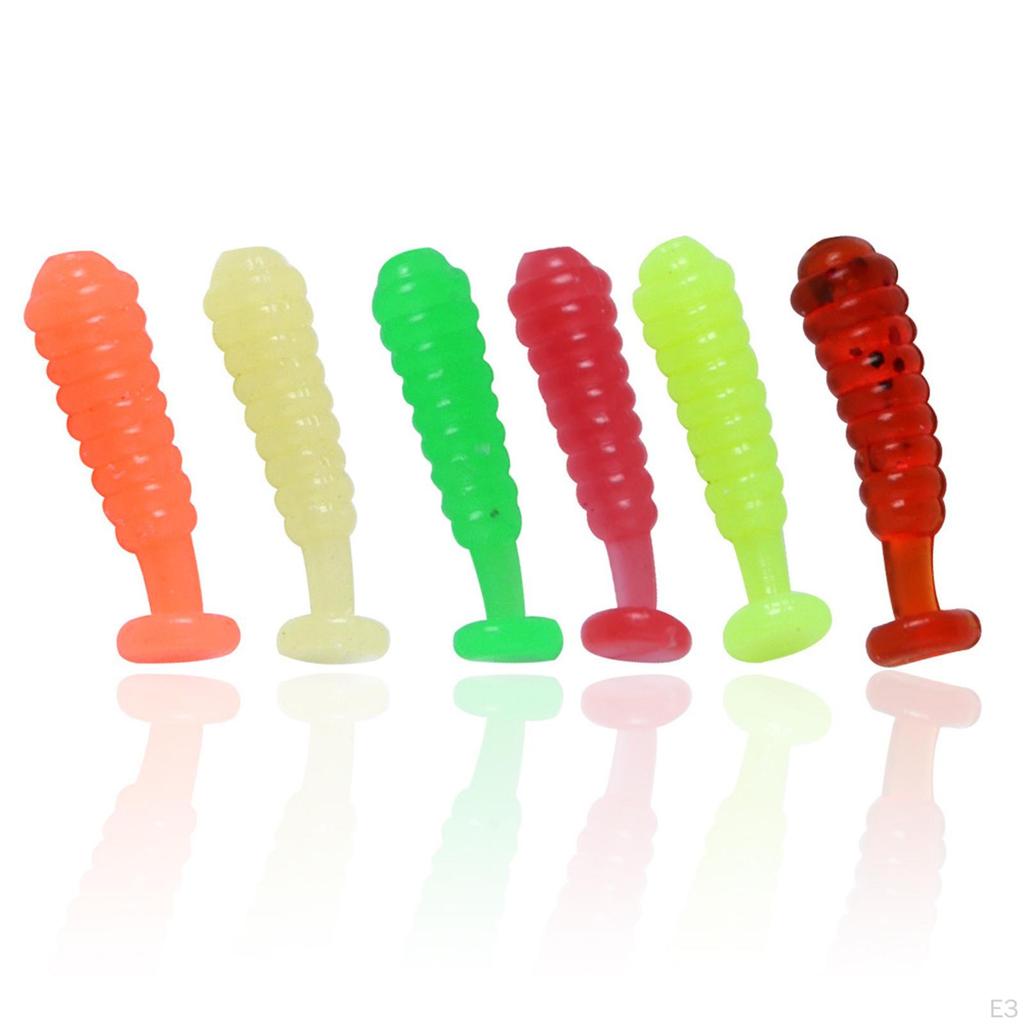 100 Pieces Fishing Lures Silicone Paddle Tail Swimbaits for Carp Walleye