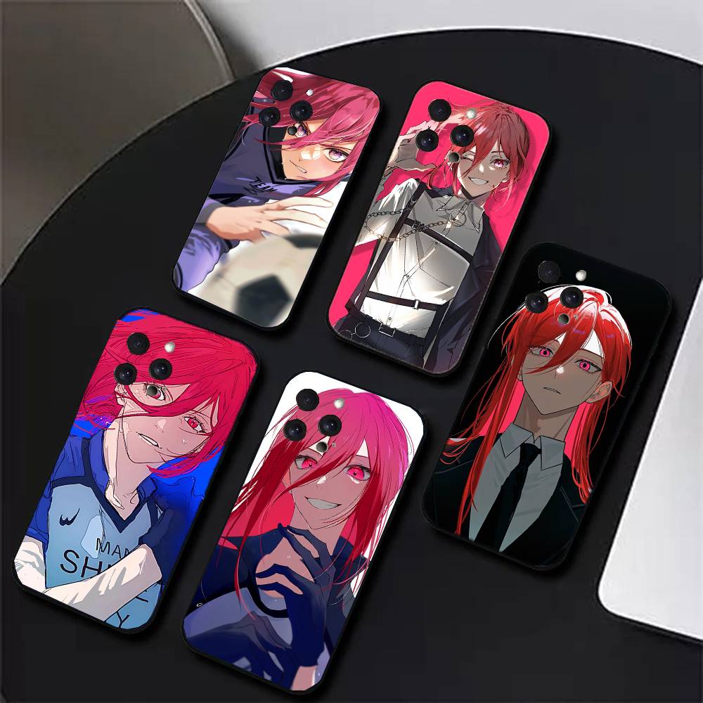 Chigiri Hyoma Manga BLUE LOCK Handyhülle Für IPhone 17 Air 16 15 14 13 Pro Max 11 12 Schwarze Silikonhülle