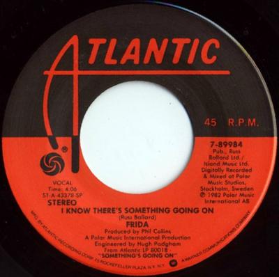 7inch Record FRIDA - I Know There's Something Going On 789984 Atlantic 1982 US Dance & Electronica Used