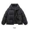 Unisex Tie-dye Stand Collar Puffer Jacket, Thickened and Large Size