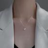Round Crystal Shining Circle Necklace For Women Wedding Jewelry Minimalism Girls Neck Chokers