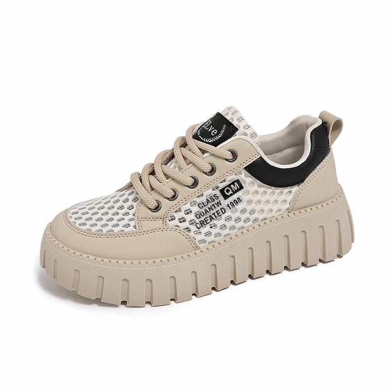 

ZY12250 women s breathable summer thin mesh hollowed out sports and leisure thick-soled muffin board shoes are not stuffy women s shoes 35
