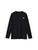 North Waffle Light Crew XL [The Face] Long-Sleeve T-Shirt, Black,