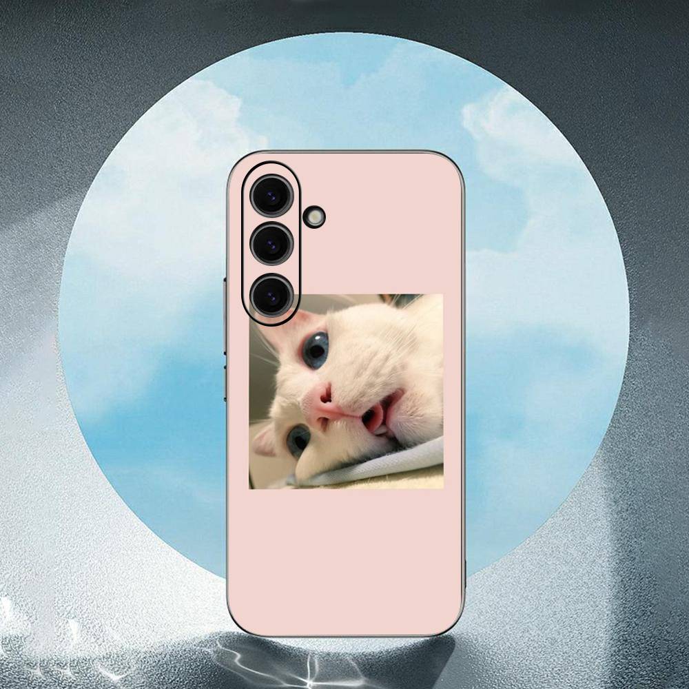 Cute Animal Cat Dog Art For Samsung Galaxy S23 S24 S25 Ultra S22 Plus S21 Black Soft Case Waterproof Soft Case