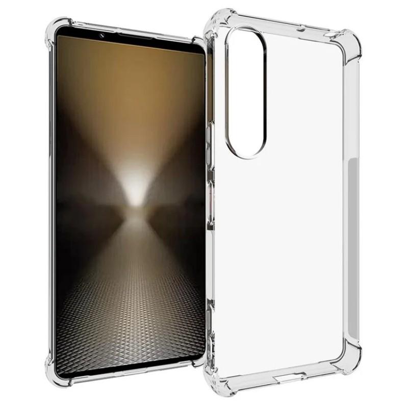 WANLONFENG TM Series For Sony Xperia 1 VII Case 2.0mm Clear TPU Phone Back Cover (Big Lens Hole)