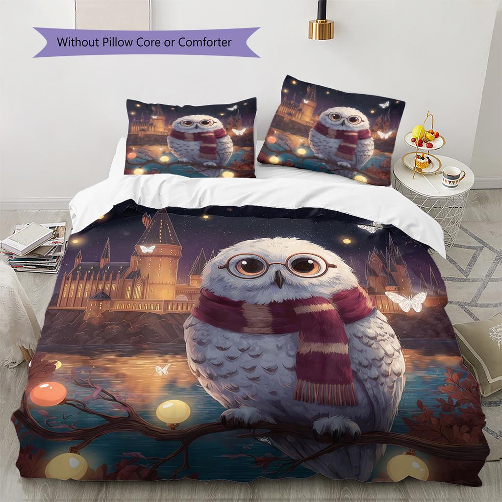 Set Copripiumino Trapuntato con Fantasia Cartone Animato Federa Decorazione per la Casa Regalo di Compleanno (1 * copripiumino + 2 * federa, senza nucleo)
