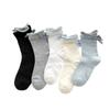 Double-layered Lace Socks for Women's Spring and Summer with A Dark Pattern and A Double-layered Lace Design