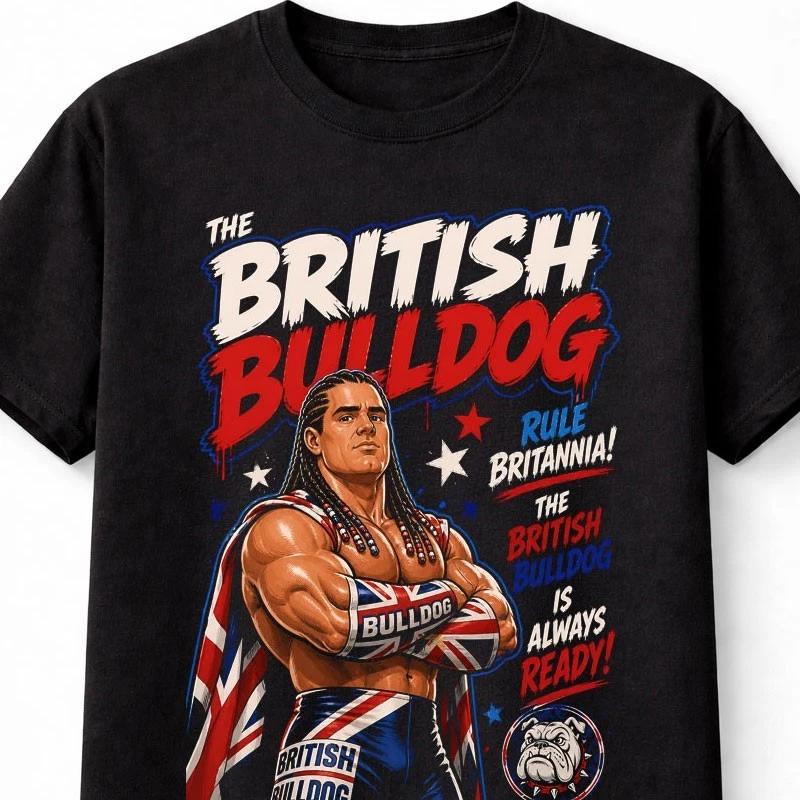 British Bulldog Wrestling Legend Rule Britannia Davey Boy Smith Unisex TShirt S