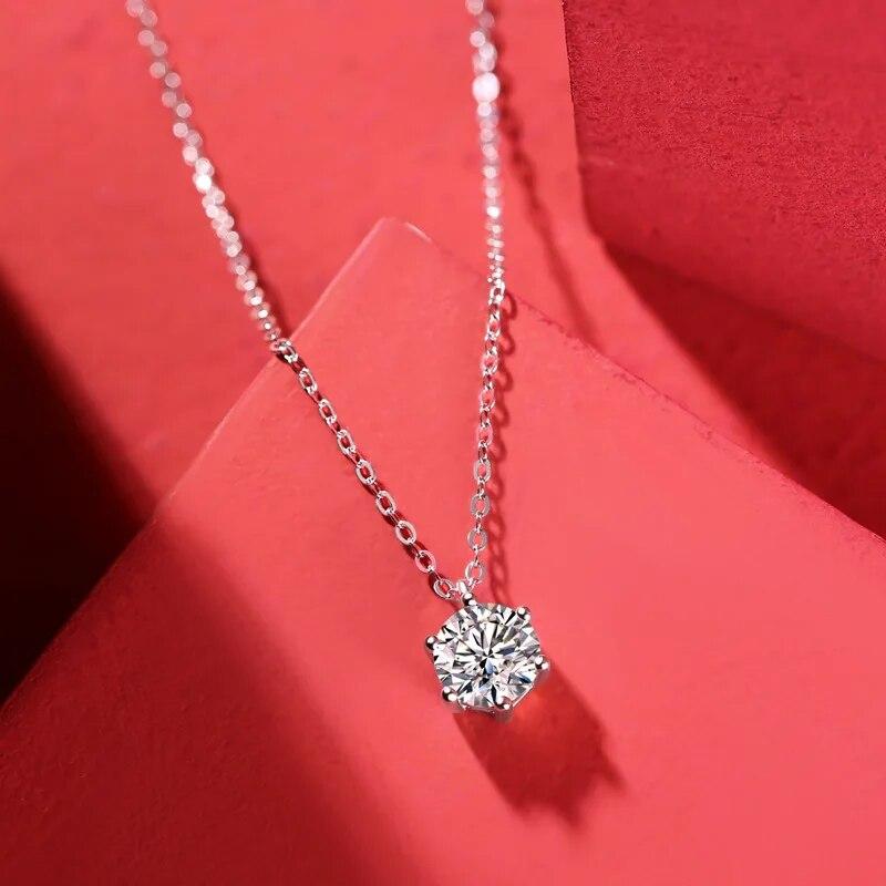 New 3 Carat Real Green Moissanite Pendant Necklace 100% S925 Sterling Silver Lab Diamond Gemstone Neck Chain Jewelry With GRA