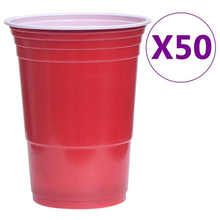 Jeu d’ambiance - VIDAXL - Ensemble de table de bière-pong - 0,5 L - Plastique - Extérieur