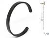 European-American Fashion C-Shaped Stainless Steel Men's Bracelet, V-Shaped Openable Polished Design, Vacuum Electroplated Titanium Steel.