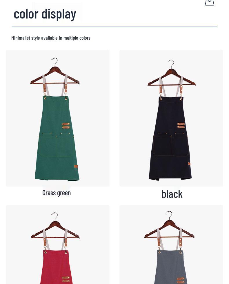 Waterproof Oil-Proof Canvas Apron for Coffee Shop and Kitchen Use